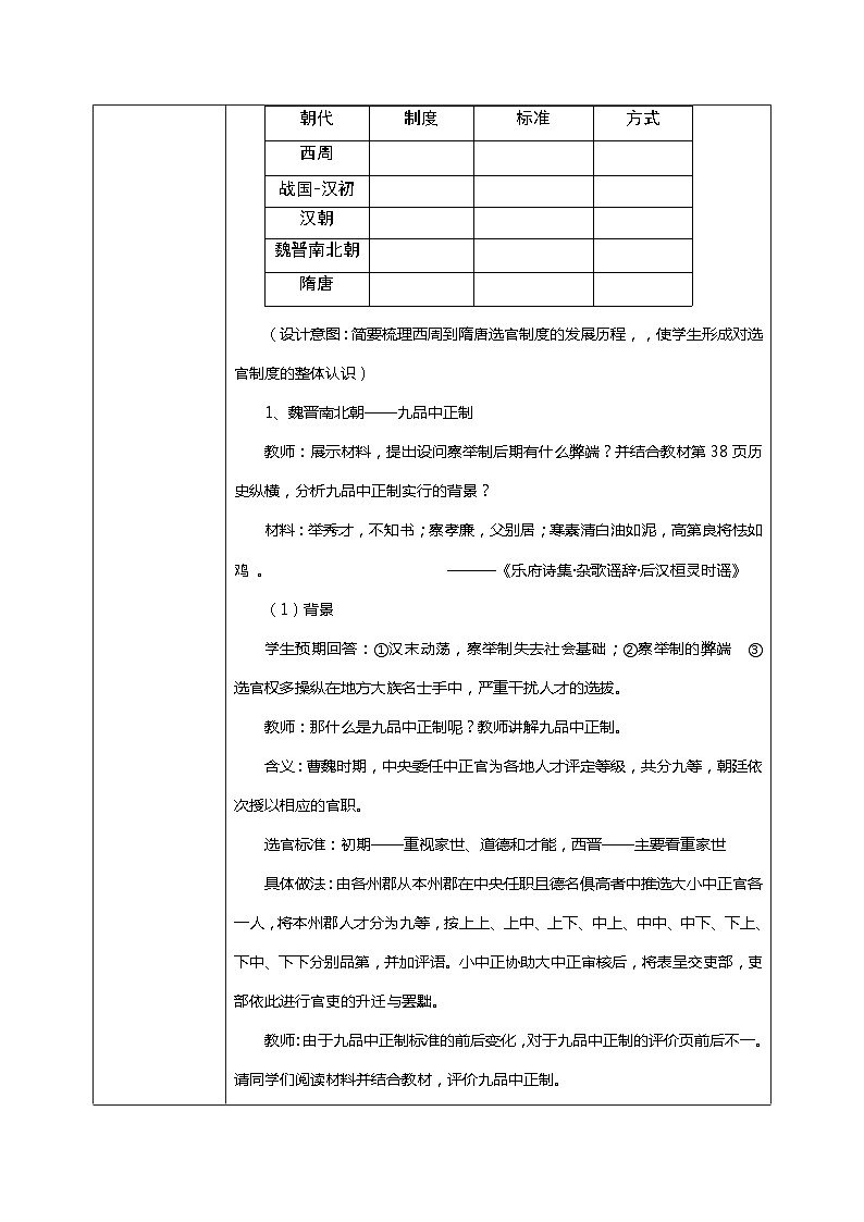 第7课 隋唐制度的变化与创新教案第3页