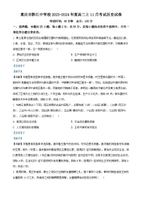 重庆市黔江中学校2023-2024学年高二上学期11月考试历史试题（Word版附解析）