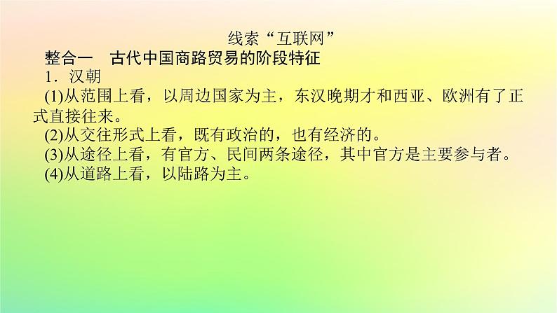 新教材2023版高中历史第四单元商路贸易与文化交流单元高效整合课件部编版选择性必修303