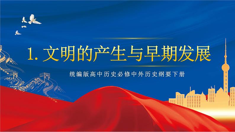 统编版高中历史必修中外历史纲要下册1《文明的产生与早期发展》课件03