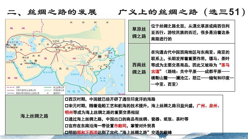 以地图为线索复习——丝绸之路课件2024届高三历史统编版二轮热点复习05