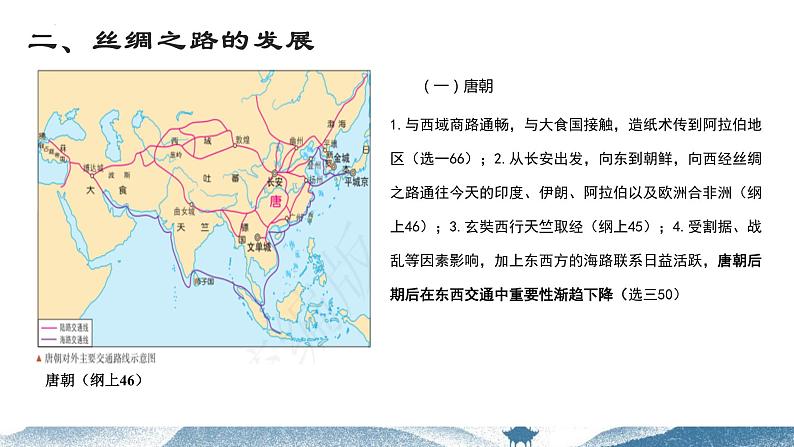 以地图为线索复习——丝绸之路课件2024届高三历史统编版二轮热点复习06