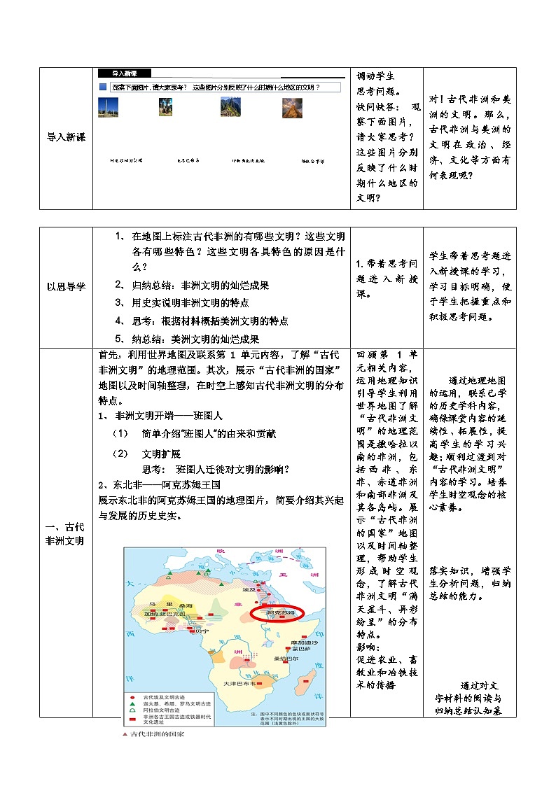 第5课 古代非洲与美洲(教学设计 )-【上好课】高一历史同步备课系列(统编版纲要下)第3页