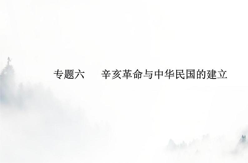 高中历史学业水平复习专题六辛亥革命与中华民国的建立课件第1页