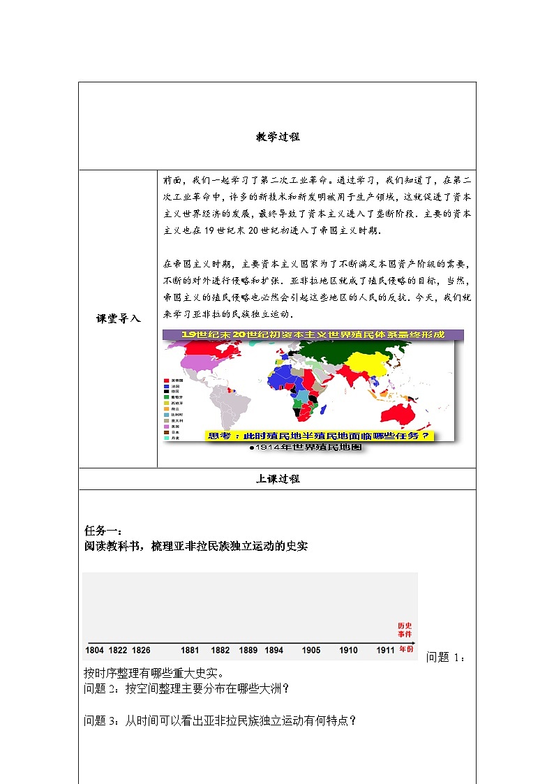 第13课亚非拉民族独立运动教案--2023-2024学年高一下学期统编版(2019)必修中外历史纲要下第2页