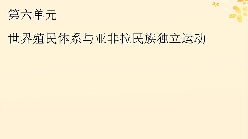 2024春高中歷史第六單元世界殖民體系與亞非拉民族獨(dú)立運(yùn)動第12課資本主義世界殖民體系的形成課件(部編版必修中外歷史綱要下)第1頁