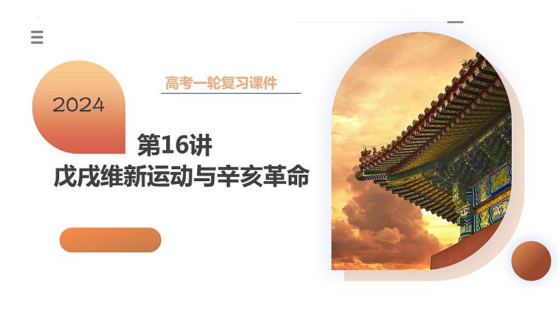 第16讲 戊戌维新运动与辛亥革命(课件)-2024年高考历史一轮复习课件(新教材新高考)03