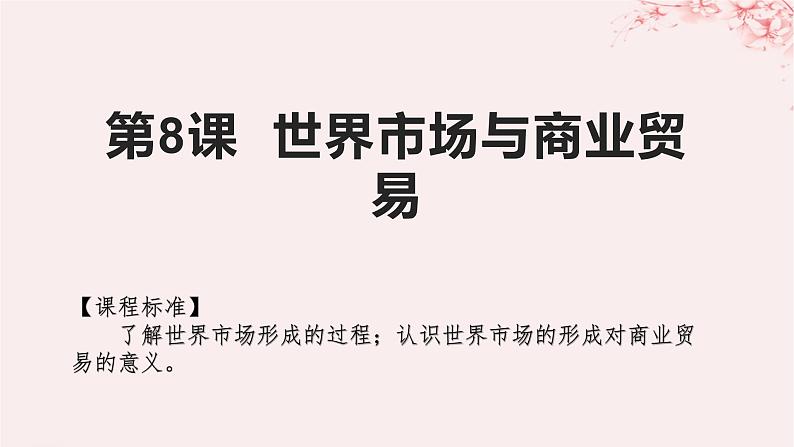 第三单元商业贸易与日常生活第8课世界市场与商业贸易课件(部编版选择性必修2)第1页
