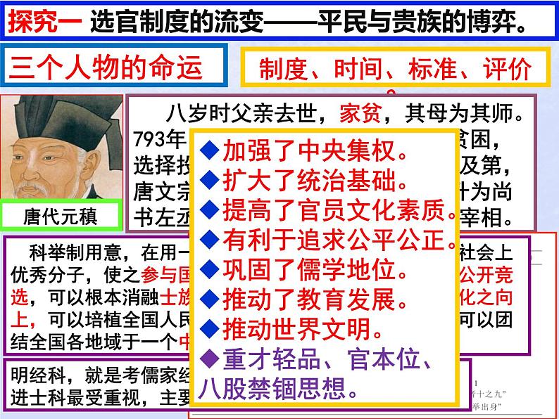 第二单元三国两晋南北朝的民族交融与隋唐统一多民族封建国家的发展第7课隋唐制度的变化与创新课件(部编版必修中外历史纲要上)第4页