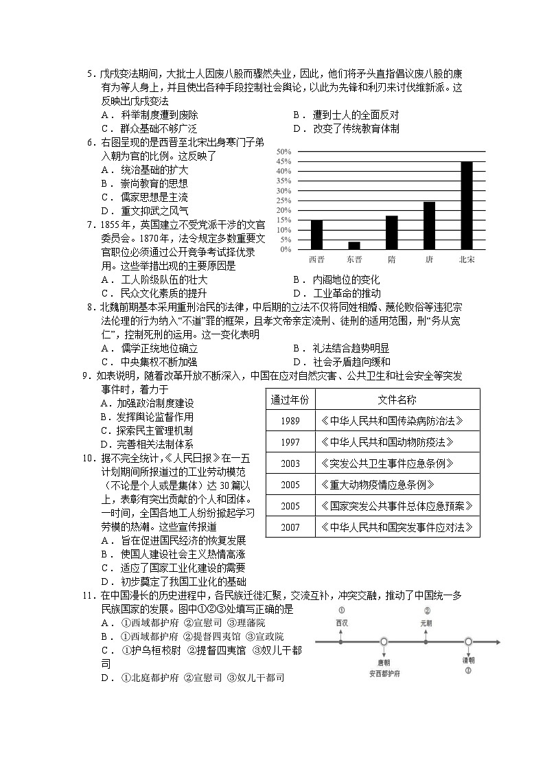 2024湖北省武昌实验中学高二下学期3月月月考试题历史含解析第2页