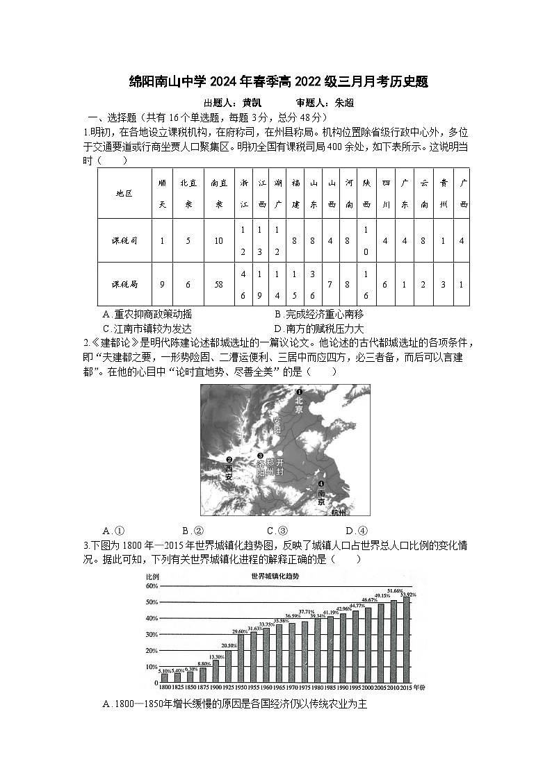 三月历史题第1页