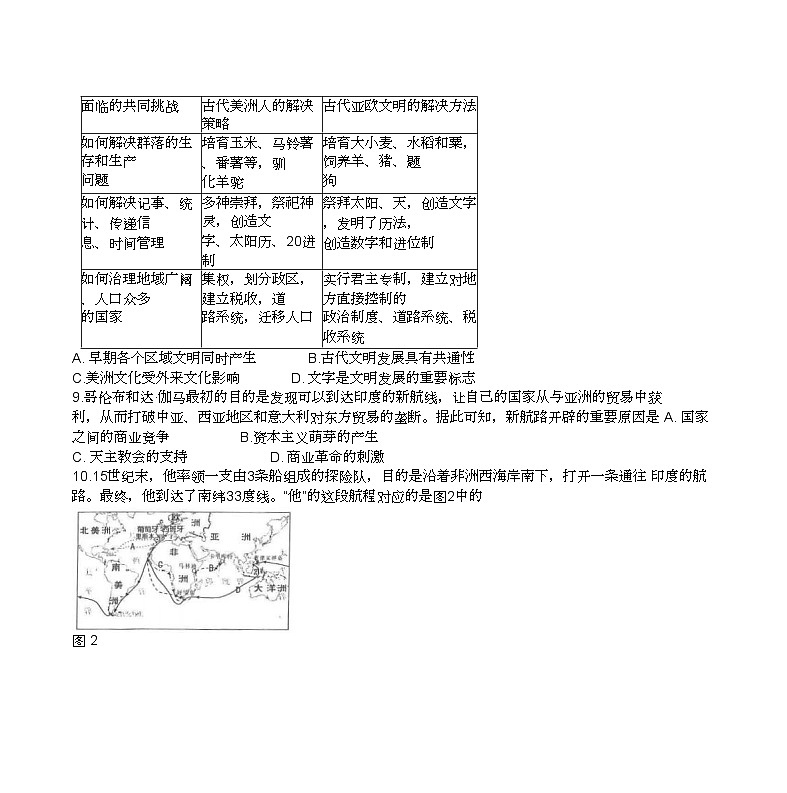 广西壮族自治区百所名校2023-2024学年高一下学期3月联合考试历史试题第3页