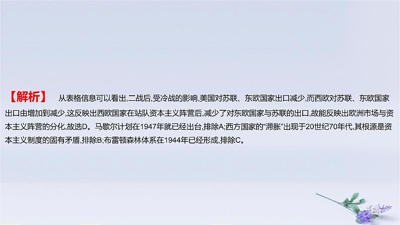 2025版高考历史一轮复习真题精练专题十二20世纪下半叶世界的新变化和当代世界发展的特点与主要趋势第25练二战后国际格局的演变与世界殖民体系的瓦解课件第7页