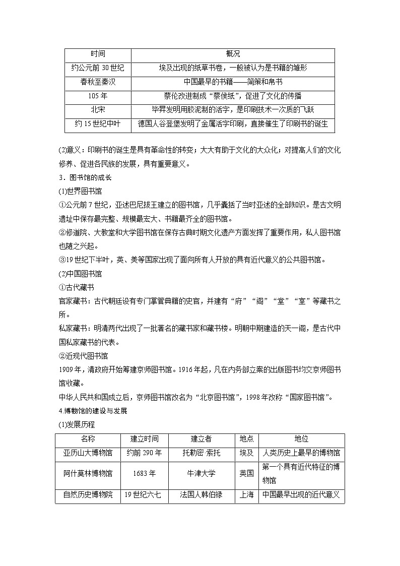 板块三 世界史 阶段总结三 微专题五 文化的传承与保护 学案(含答案)-2024高考历史二轮复习第2页