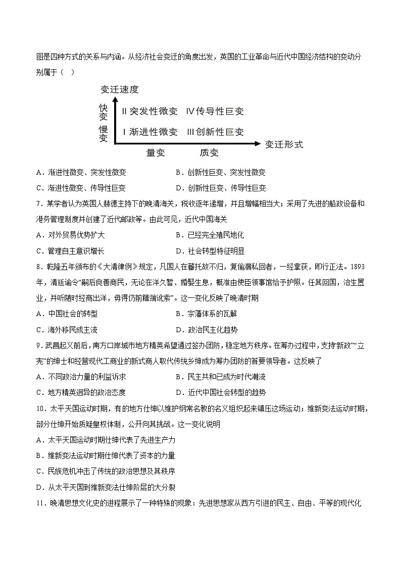 专题03 社会转型与文明演进(原卷版)第2页