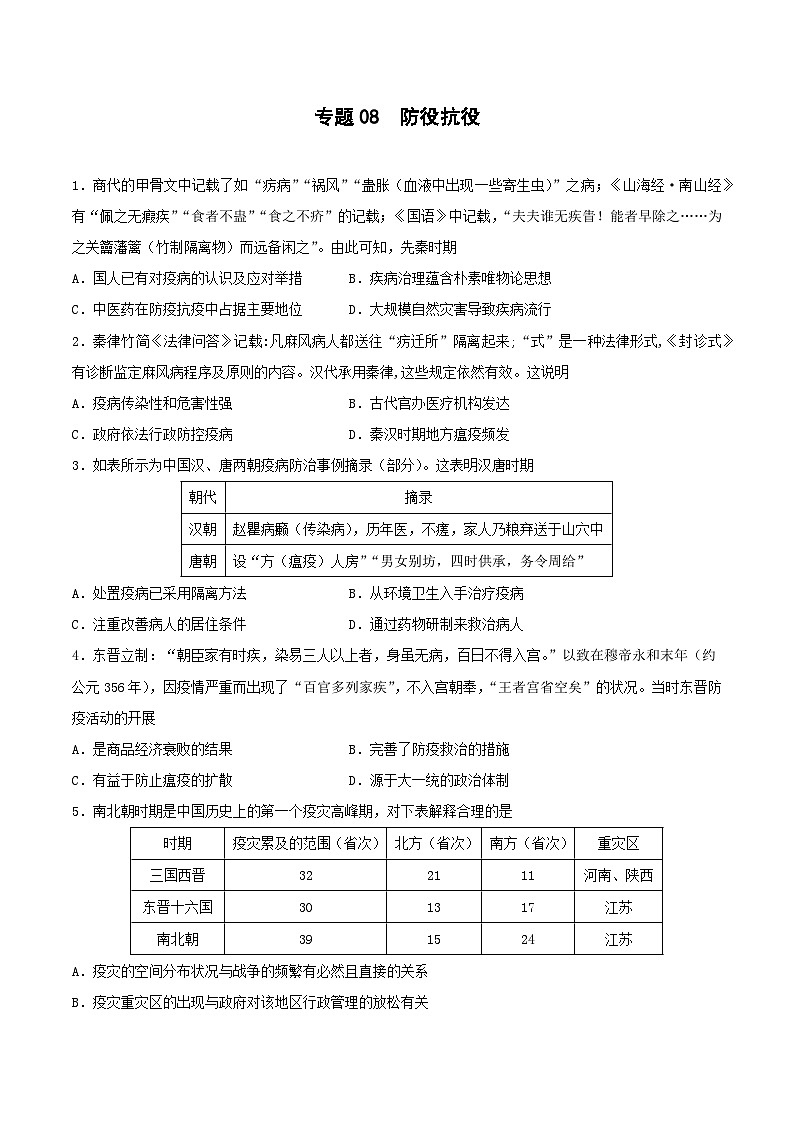 专题08 防役抗役(原卷版)第1页