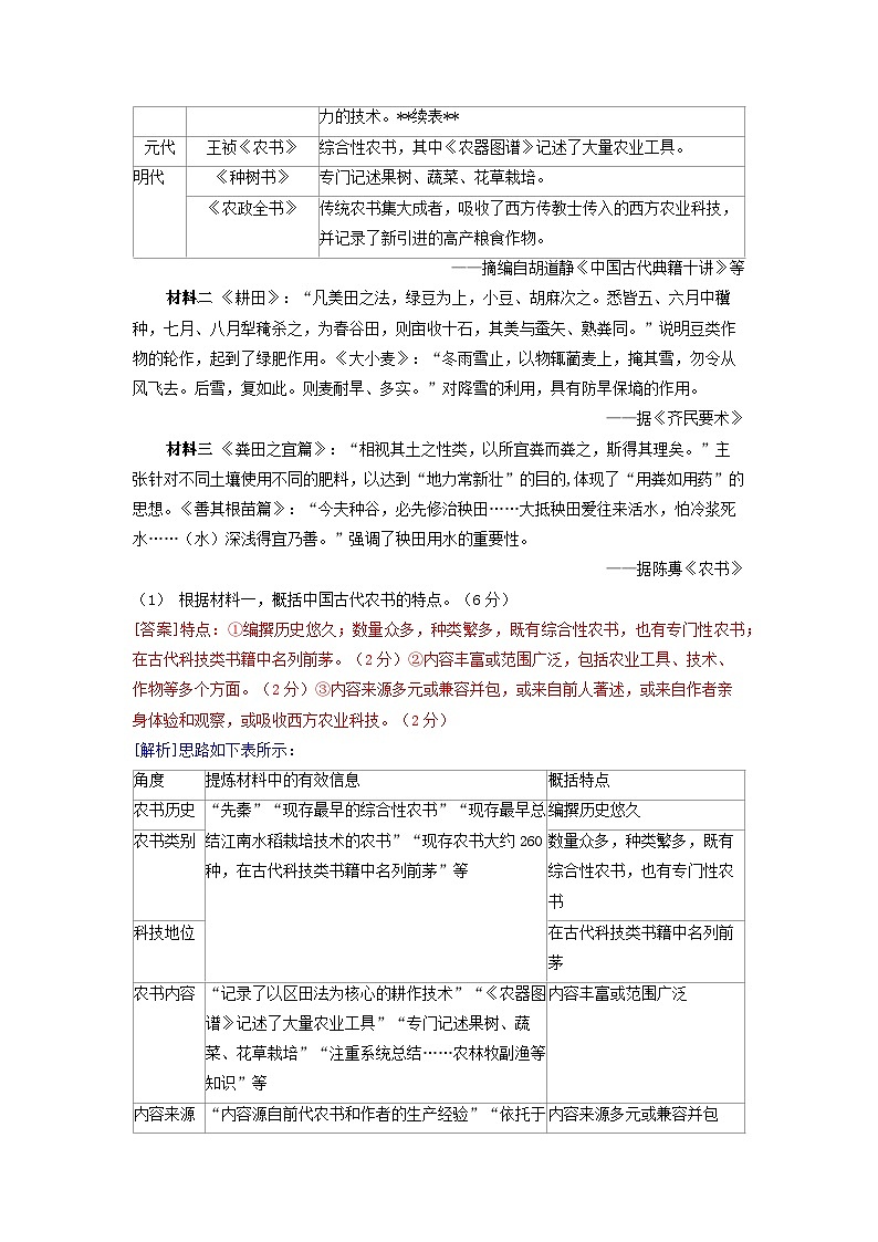 2019-2023近五年高考历史真题分类训练第十八单元经济与社会生活(附解析)第3页