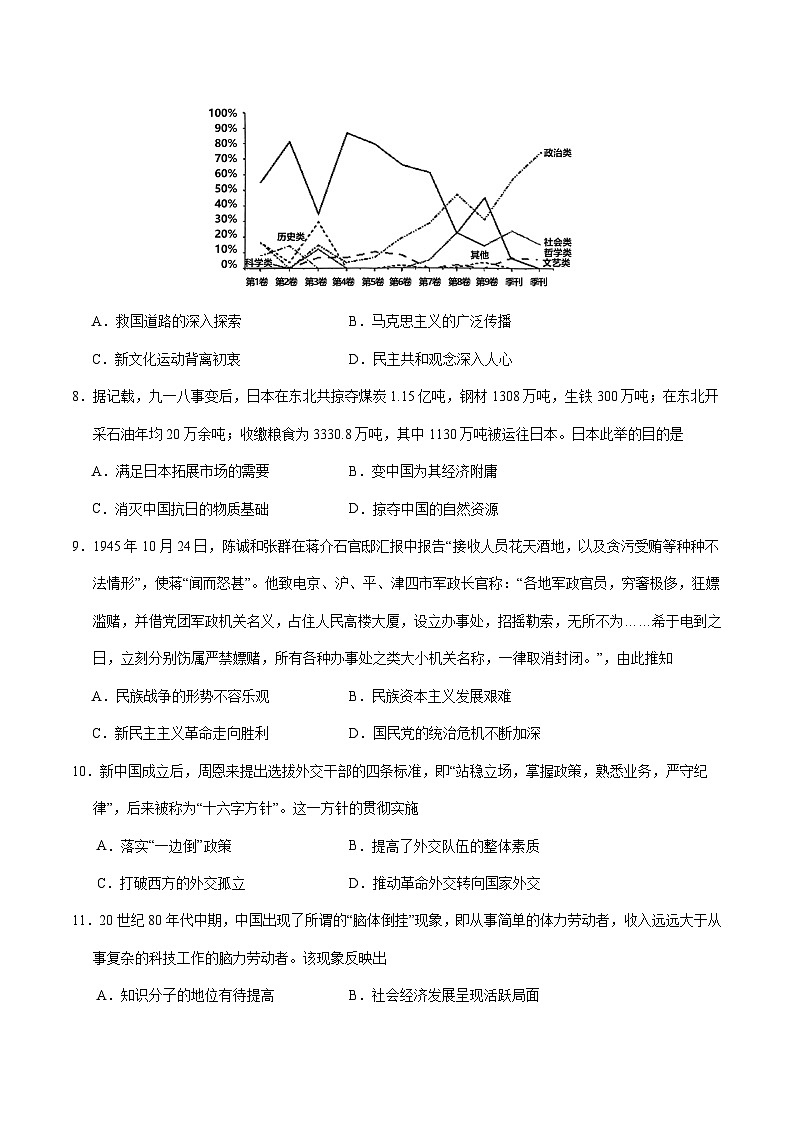 历史(福建卷)(考试版A4)第3页