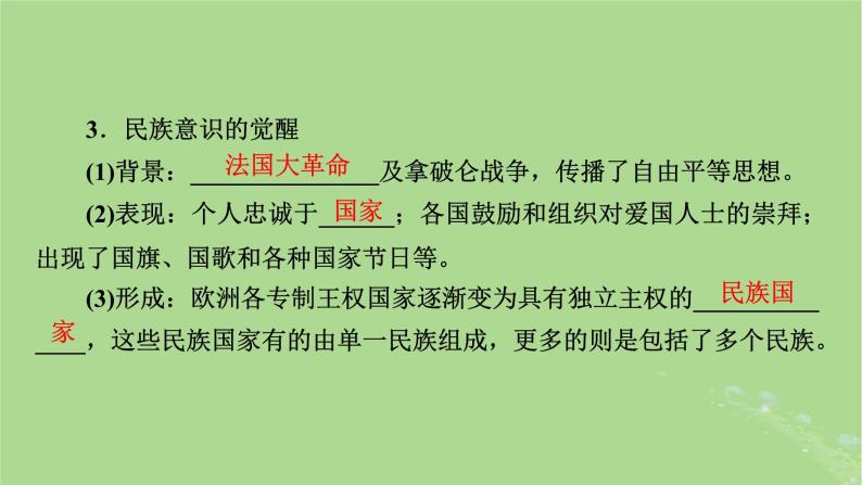 2025版高考历史一轮总复习选择性必修1第17单元民族关系与国家关系第47讲近代西方民族国家与国际法的发展课件07