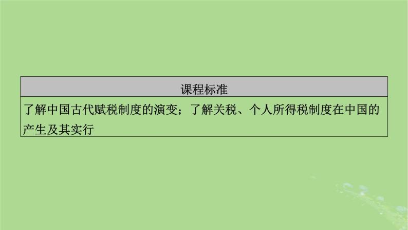 2025版高考历史一轮总复习选择性必修1第18单元货币与赋税制度第49讲中国赋税制度的演变课件03