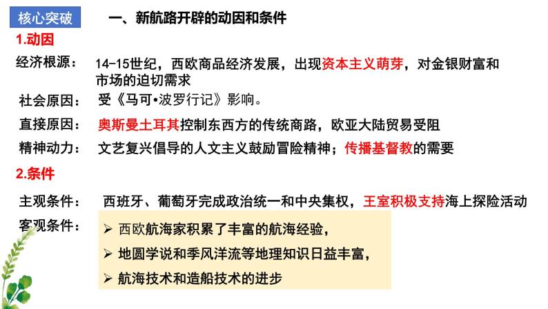 【期中复习】2023-2024学年中外历史纲要下高一历史下册 （考点串讲PPT第三单元 走向整体的世界 -04