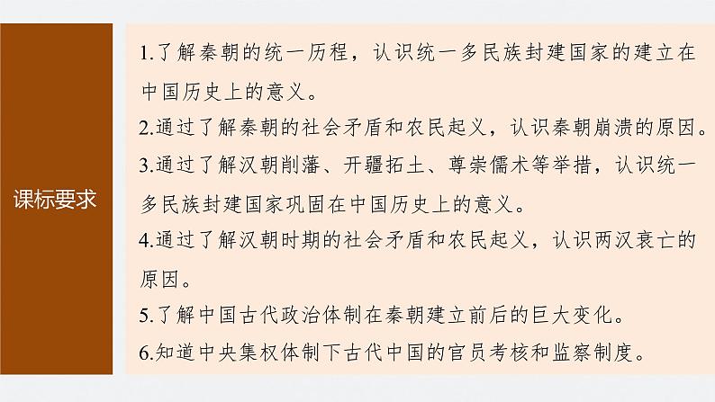 最新高考历史一轮复习(部编版) 板块1 第1单元 第3讲 秦汉的统一与政治制度(课件+讲义+练习)05