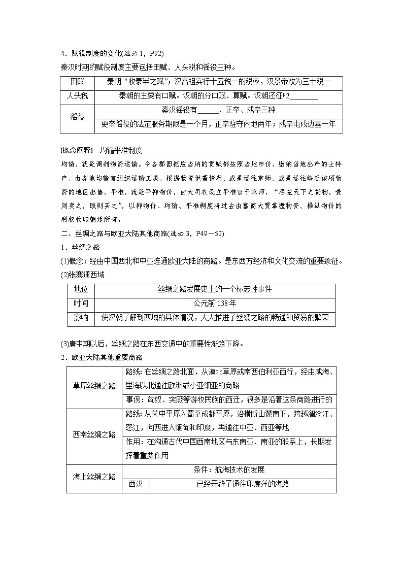 最新高考历史一轮复习(部编版) 板块1 第1单元 第4讲 秦汉的经济、文化与科技(课件+讲义+练习)03