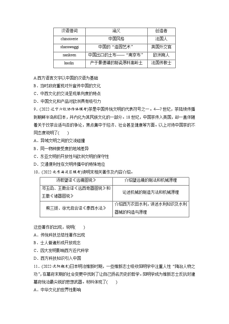 最新高考历史一轮复习(部编版) 板块7 第15单元 第45讲 中国古代的优秀传统文化(课件+讲义+练习)03