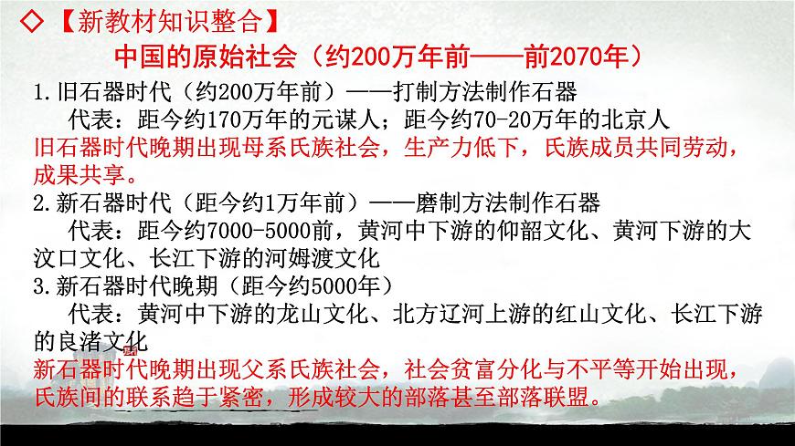 階段一 古代中華文明的起源與奠基——先秦課件---2024屆高三歷史統(tǒng)編版二輪復習第4頁