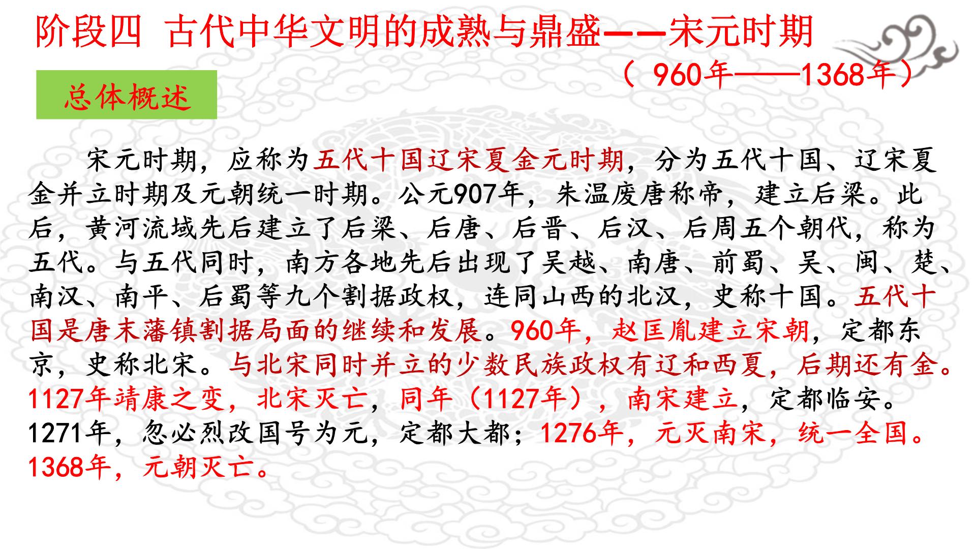 阶段四 古代中华文明的成熟与鼎盛——宋元时期课件---2024届高三历史统编版二轮复习