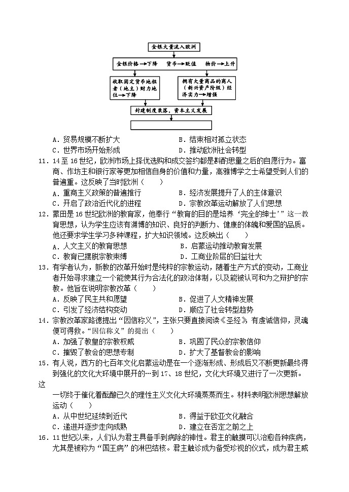 四川省南充市阆中中学2023-2024学年高一下学期期中考试历史试卷(Word版附答案)03