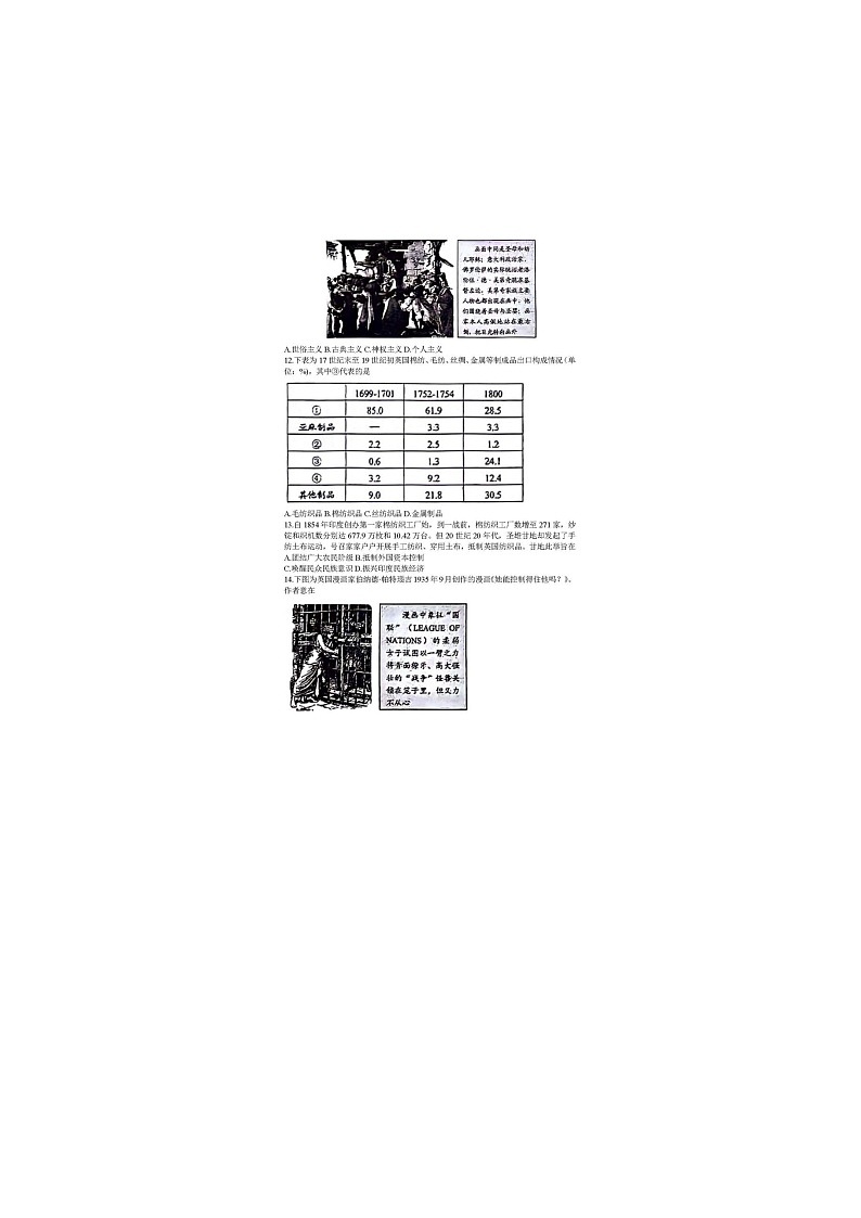 2024届山东日照市高三一模历史试题第3页