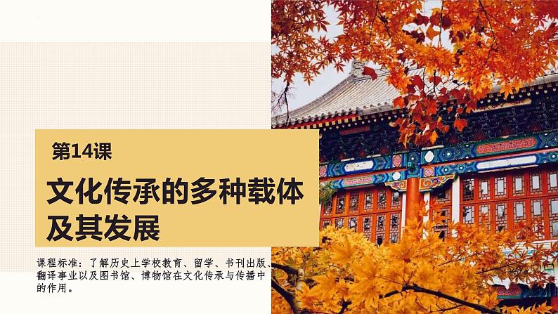 第14课文化传承的多种载体及其发展课件--2023-2024学年高二下学期历史统编版(2019)选择性必修3文化交流与传播02