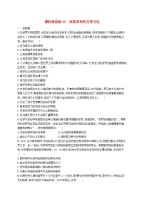 2025届高考历史一轮复习专项练习课时规范练43丰富多样的世界文化