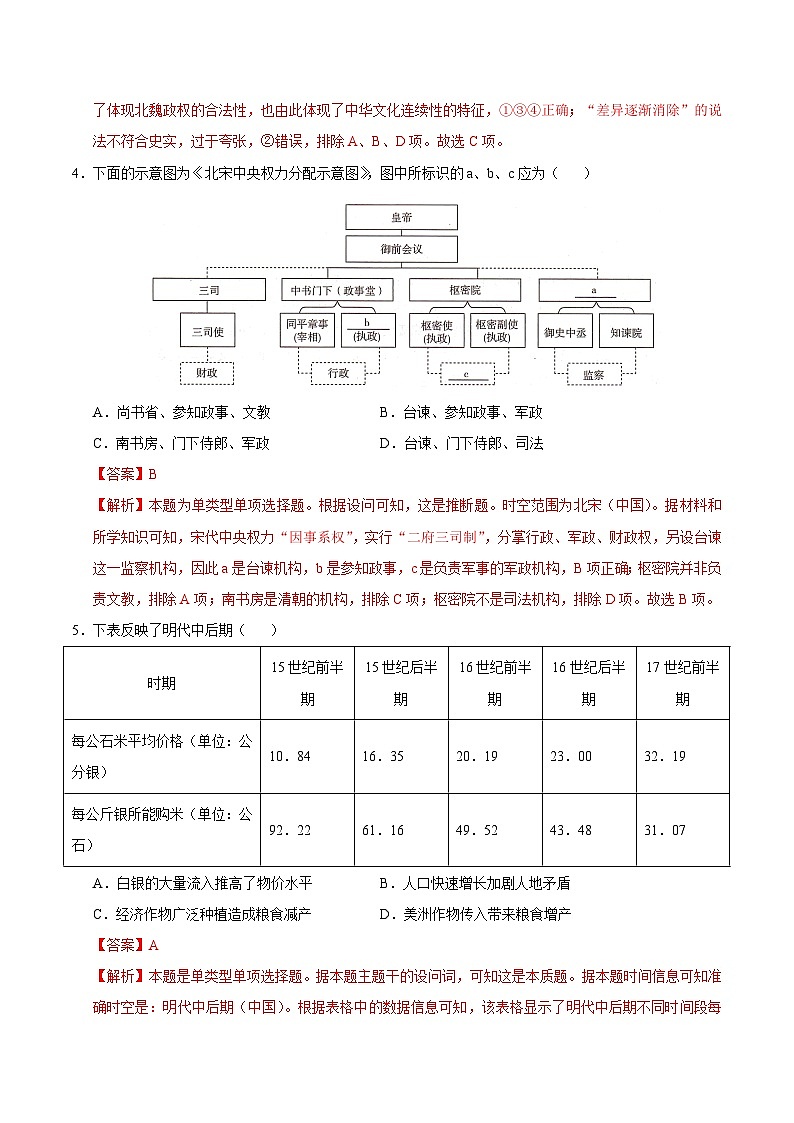 2024年高考押題預(yù)測卷—歷史(北京卷03)(全解全析)第3頁