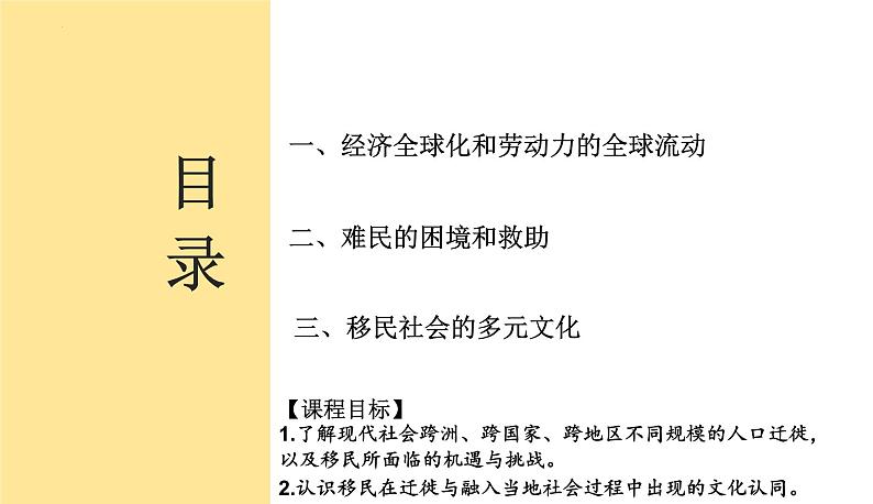 2023-2024学年高二历史同步精品课堂-第8课 现代社会的移民和多元文化(精品课件)(选择性必修3:文化交流与传播)第2页