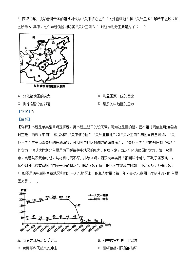 2024届山东省聊城市高三下学期三模历史试题(原卷版+解析版)02