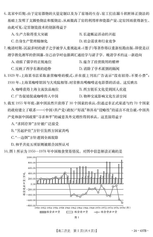 内蒙古自治区兴安盟2023-2024学年高二下学期5月学业水平质量检测历史试题第2页