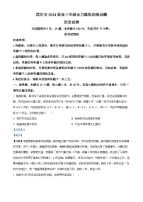 湖北省武汉市2024届高三下学期5月模拟训练历史试卷（Word版附解析）