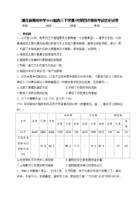 湖北省黄冈中学2024届高三下学期5月第四次模拟考试历史试卷(含答案)