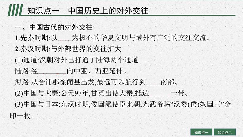 2025届高三一轮复习历史课件(人教版新高考新教材)第33讲 民族关系与国家关系 课时2第6页