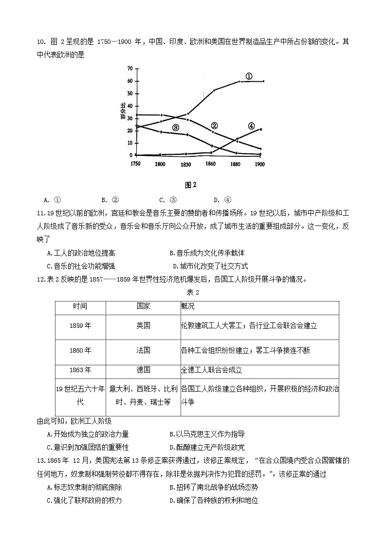 江苏省苏州市2023-2024学年高一下学期学业质量阳光指标调研(6月期末)历史试题第3页