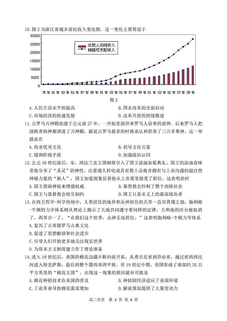 历史-江苏省徐州市2025届2023-2024学年高二下学期期末抽测试卷【含答案】03