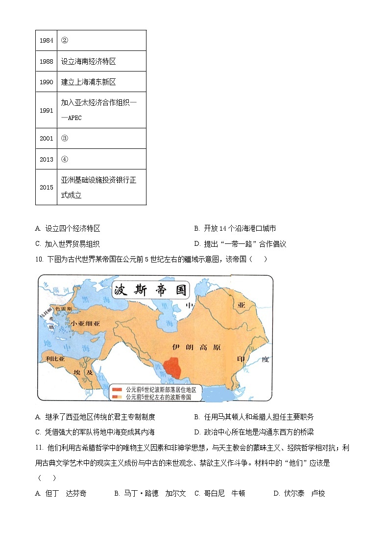 2024杭州六校高一下学期期末考试历史含解析03