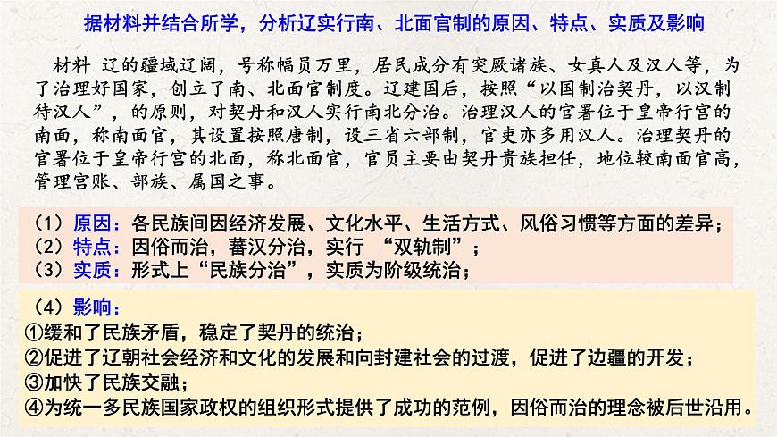 統(tǒng)編版高中歷史中外歷史綱要上冊第10課《遼夏金元的統(tǒng)治》課件(1)第5頁