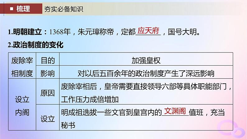 2024届部编高考历史一轮复习第四单元明清中国版图的奠定与面临的挑战第11讲明清时期的政治课件08