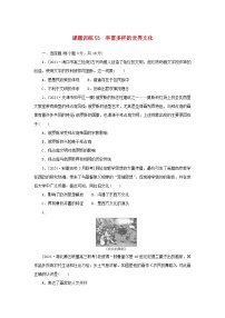 2025版高考历史全程一轮复习课题训练53丰富多样的世界文化