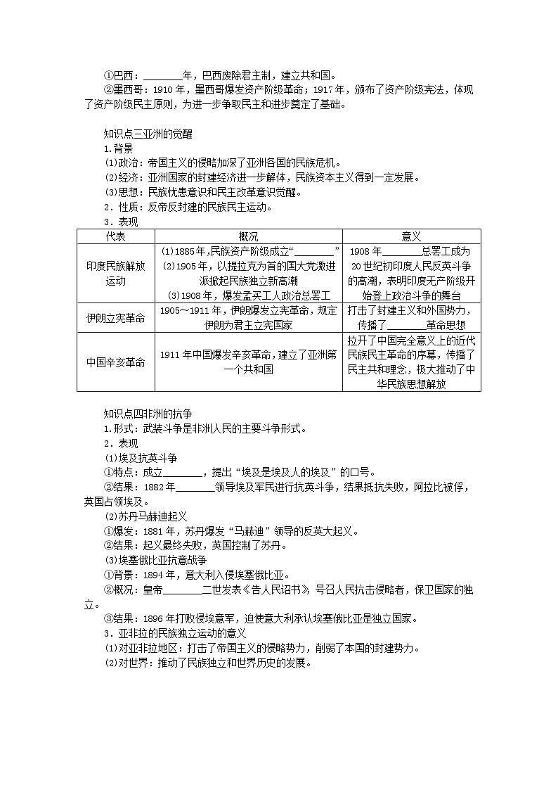 2025版高考历史全程一轮复习学案 版块三世界史 课题39资本主义世界殖民体系与亚非拉民族独立运动第3页