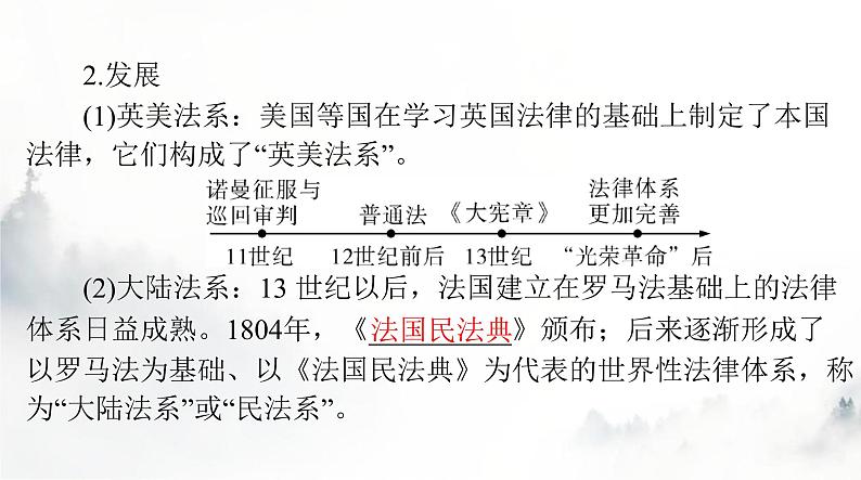 高考历史一轮复习选择性必修1第三单元第九课近代西方的法律与教化课件05