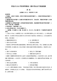 广西河池市2023-2024学年高一下学期7月期末考试历史试卷（Word版附解析）
